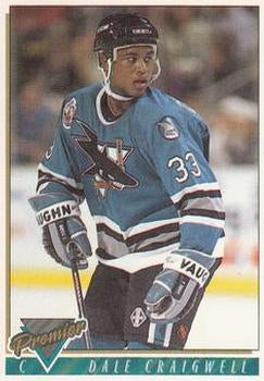 #348 Dale Craigwell - San Jose Sharks - 1993-94 Topps Premier Hockey