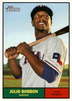 #348 Julio Borbon - Texas Rangers - 2010 Topps Heritage Baseball