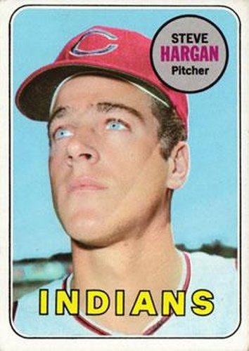 #348 Steve Hargan - Cleveland Indians - 1969 Topps Baseball