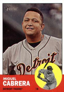 #348a Miguel Cabrera - Detroit Tigers - 2012 Topps Heritage Baseball