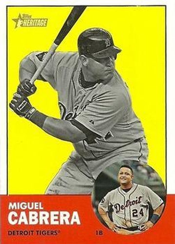 #348b Miguel Cabrera - Detroit Tigers - 2012 Topps Heritage Baseball