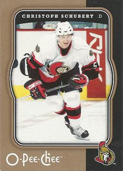 #349 Christoph Schubert - Ottawa Senators - 2007-08 O-Pee-Chee Hockey