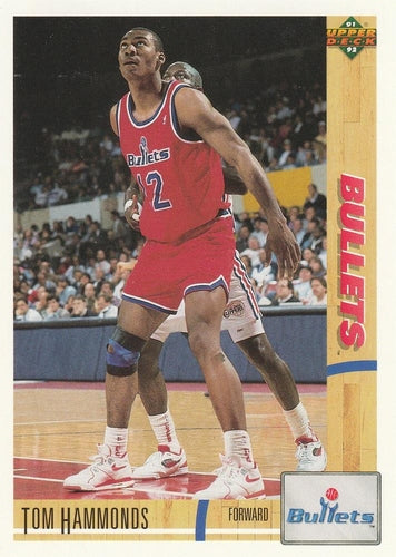 #349 Tom Hammonds - Washington Bullets - 1991-92 Upper Deck Basketball