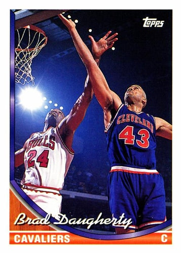 #349 Brad Daugherty - Cleveland Cavaliers - 1993-94 Topps Basketball