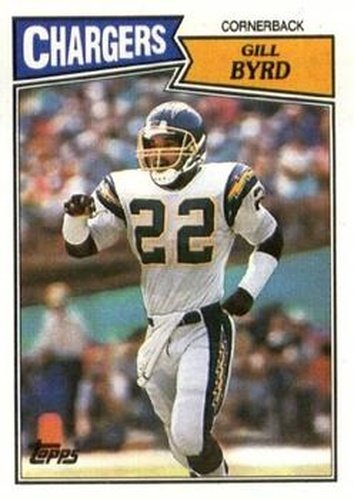 #349 Gill Byrd - San Diego Chargers - 1987 Topps Football