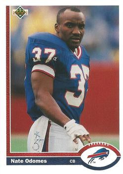 349 Nate Odomes - Buffalo Bills - 1991 Upper Deck Football – Isolated Cards