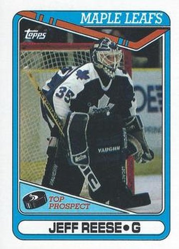 #349 Jeff Reese - Toronto Maple Leafs - 1990-91 Topps Hockey