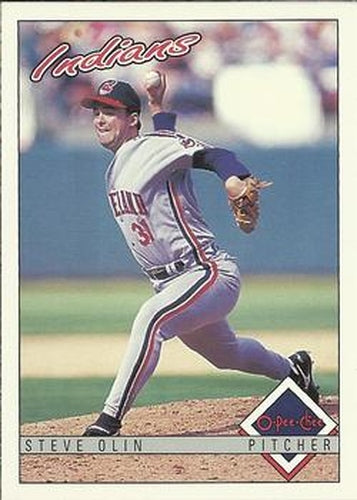 #349 Steve Olin - Cleveland Indians - 1993 O-Pee-Chee Baseball