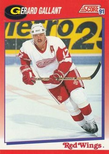 #34 Gerard Gallant - Detroit Red Wings - 1991-92 Score Canadian Bilingual Hockey