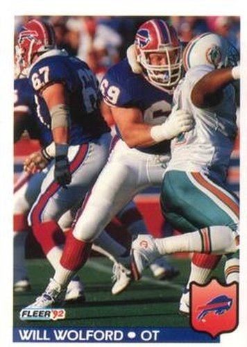 #34 Will Wolford - Buffalo Bills - 1992 Fleer Football