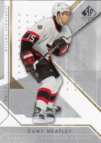 #34 Dany Heatley - Ottawa Senators - 2006-07 SP Authentic Hockey