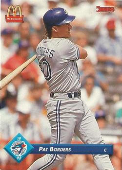 #34 Pat Borders - Toronto Blue Jays - 1993 Donruss McDonald's Toronto Blue Jays Great Moments Baseball