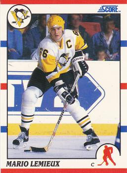 #34 Mario Lemieux - Pittsburgh Penguins - 1990-91 Score Hottest and Rising Stars Hockey