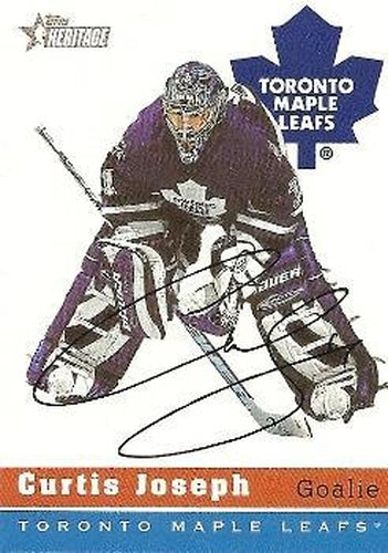 #34 Curtis Joseph - Toronto Maple Leafs - 2000-01 Topps Heritage Hockey