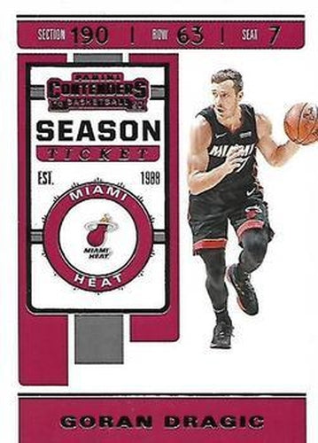 #34 Goran Dragic - Miami Heat - 2019-20 Panini Contenders Basketball