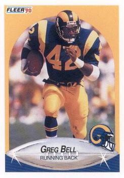 #34 Greg Bell - Los Angeles Rams - 1990 Fleer Football