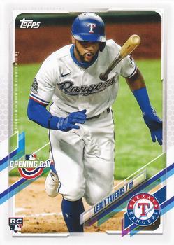 #34 Leody Taveras - Texas Rangers - 2021 Topps Opening Day Baseball