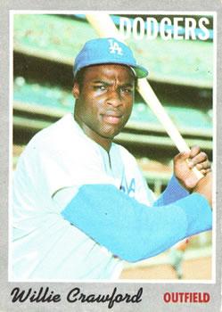 #34 Willie Crawford - Los Angeles Dodgers - 1970 Topps Baseball