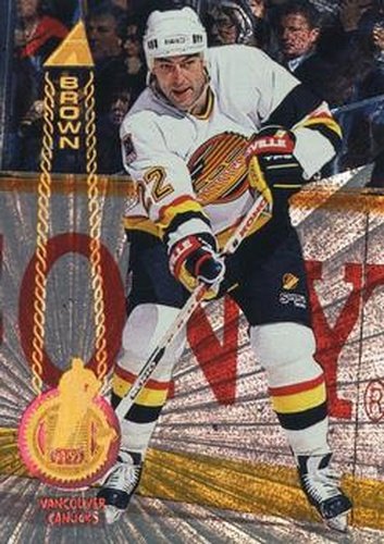#34 Jeff Brown - Vancouver Canucks - 1994-95 Pinnacle Hockey - Rink Collection