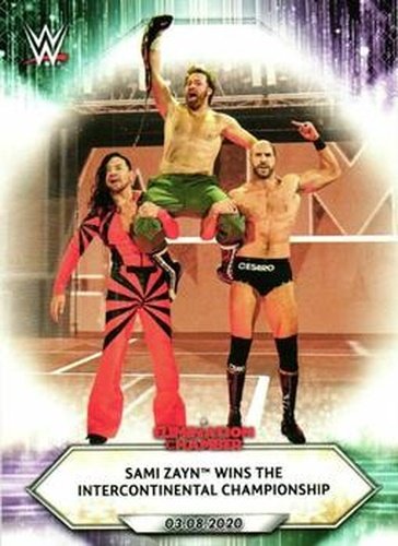 #34 Sami Zayn Wins the Intercontinental Championship - 2021 Topps WWE Wrestling