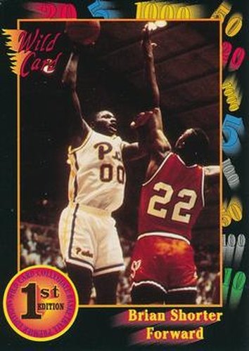 #34 Brian Shorter - Pittsburgh Panthers - 1991-92 Wild Card Basketball