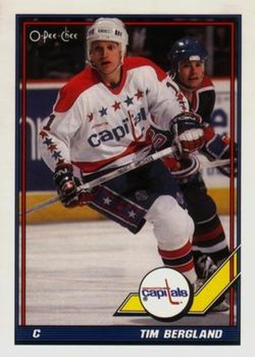 #34 Tim Bergland - Washington Capitals - 1991-92 O-Pee-Chee Hockey