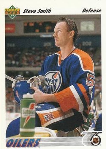 #350 Steve Smith - Edmonton Oilers - 1991-92 Upper Deck Hockey