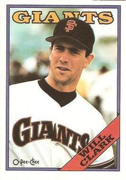 #350 Will Clark - San Francisco Giants - 1988 O-Pee-Chee Baseball