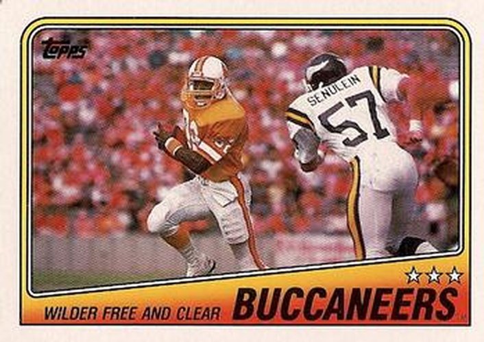 #350 Wilder Free And Clear - Buccaneers - Tampa Bay Buccaneers - 1988 Topps Football