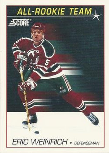 #350 Eric Weinrich - New Jersey Devils - 1991-92 Score American Hockey