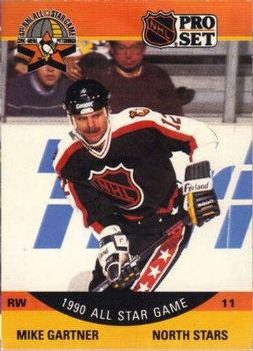#351 Mike Gartner - Minnesota North Stars - 1990-91 Pro Set Hockey