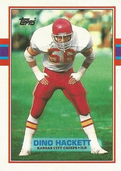 #351 Dino Hackett - Kansas City Chiefs - 1989 Topps Football