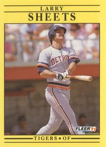 #352 Larry Sheets - Detroit Tigers - 1991 Fleer Baseball