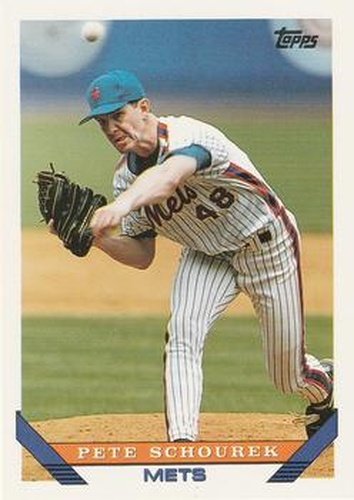 #352 Pete Schourek - New York Mets - 1993 Topps Baseball