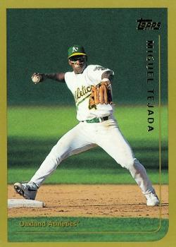 #352 Miguel Tejada - Oakland Athletics - 1999 Topps Baseball