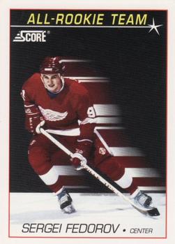 #352 Sergei Fedorov - Detroit Red Wings - 1991-92 Score American Hockey
