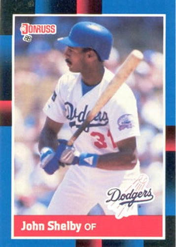 #352 John Shelby - Los Angeles Dodgers - 1988 Donruss Baseball
