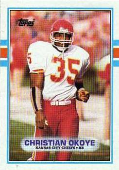 #353 Christian Okoye - Kansas City Chiefs - 1989 Topps Football