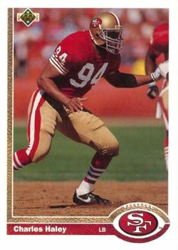 #353 Charles Haley - San Francisco 49ers - 1991 Upper Deck Football