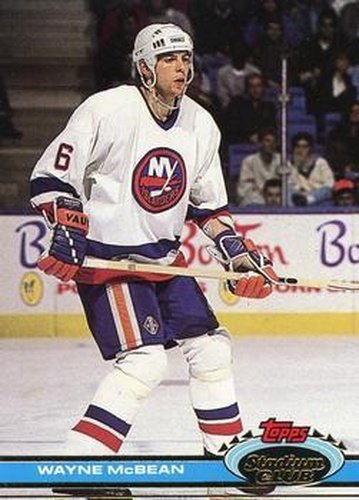 #353 Wayne McBean - New York Islanders - 1991-92 Stadium Club Hockey