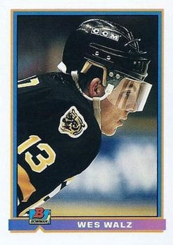 #353 Wes Walz - Boston Bruins - 1991-92 Bowman Hockey