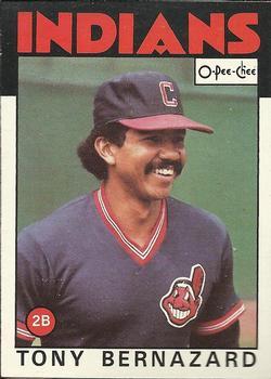 #354 Tony Bernazard - Cleveland Indians - 1986 O-Pee-Chee Baseball