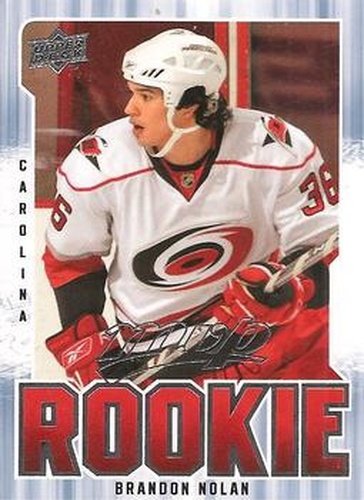 #354 Brandon Nolan - Carolina Hurricanes - 2008-09 Upper Deck MVP Hockey