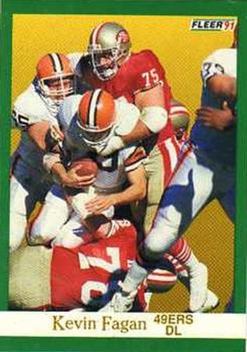 #354 Kevin Fagan - San Francisco 49ers - 1991 Fleer Football