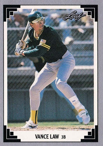 #355 Vance Law - Oakland Athletics - 1991 Leaf Baseball