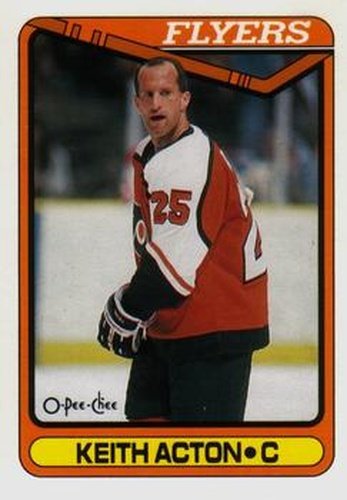 #355 Keith Acton - Philadelphia Flyers - 1990-91 O-Pee-Chee Hockey