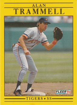 #355 Alan Trammell - Detroit Tigers - 1991 Fleer Baseball