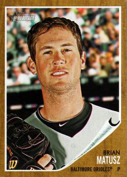 #355 Brian Matusz - Baltimore Orioles - 2011 Topps Heritage Baseball