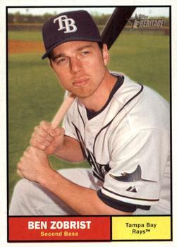 #355 Ben Zobrist - Tampa Bay Rays - 2010 Topps Heritage Baseball