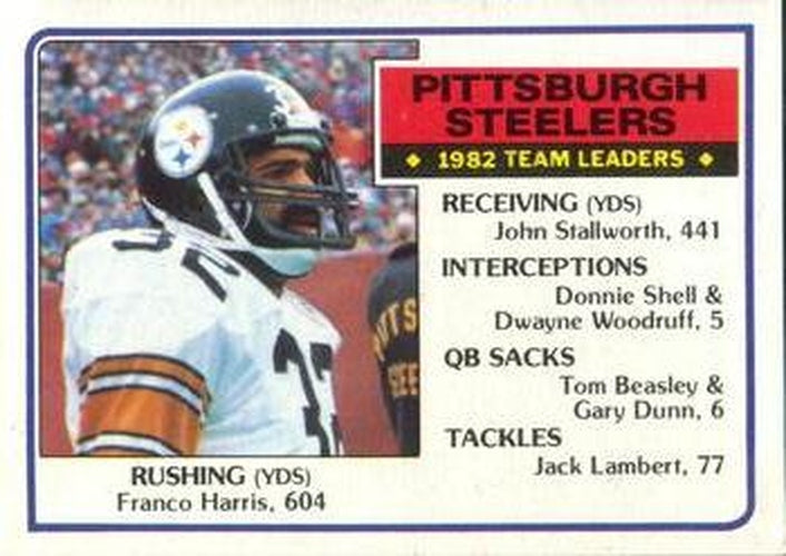 355 Franco Harris - Pittsburgh Steelers - 1983 Topps Football – Isolated  Cards